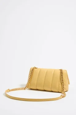 Mujer BIMBA Y LOLA Bolsos Bandolera<Bolso Solapa Pequeno Napa Amarillo Topacio