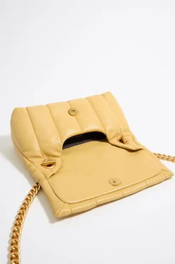 Mujer BIMBA Y LOLA Bolsos Piel<Bolso Solapa Pequeno Napa Amarillo Topacio