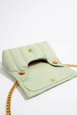 Mujer BIMBA Y LOLA Bolsos Piel<Bolso Solapa Pequeno Napa Verde Claro