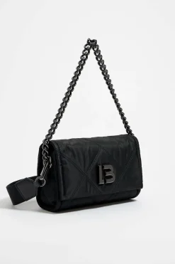 Mujer BIMBA Y LOLA Bolsos Nylon<Bolso Solapa Pequeno Negro