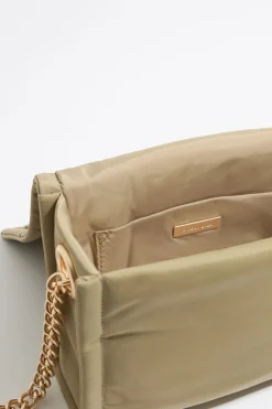 Mujer BIMBA Y LOLA Bolsos Nylon<Bolso Solapa Pequeno Nylon Caqui Claro