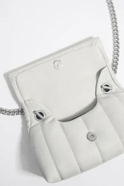 Mujer BIMBA Y LOLA Bolsos Piel<Bolso Solapa Pequeno Piel Napa Blanco Roto