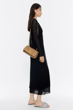 Mujer BIMBA Y LOLA Bolsos Piel<Bolso Solapa Pequeno Piel Napa Topo Oscuro