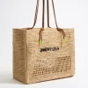 Mujer BIMBA Y LOLA Bolsos De Hombro<Bolso Tote Maxi Rafia Natural
