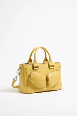 Mujer BIMBA Y LOLA Bolsos Pocket<Bolso Tote Pocket Mediano Piel Amarillo Topacio