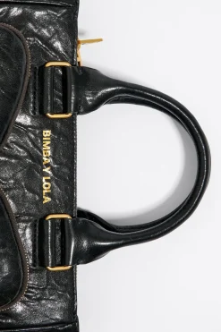 Mujer BIMBA Y LOLA Bolsos Pocket<Bolso Tote Pocket Mediano Piel Negro