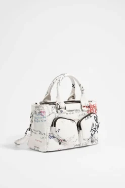 Mujer BIMBA Y LOLA Bolsos Pocket<Bolso Tote Pocket Mediano Piel Wall Is Love