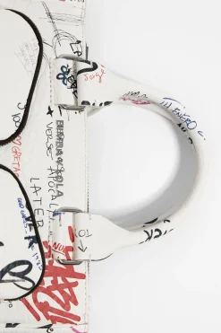 Mujer BIMBA Y LOLA Bolsos Pocket<Bolso Tote Pocket Mediano Piel Wall Is Love