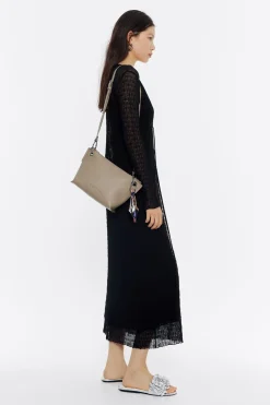 Mujer BIMBA Y LOLA Bolsos Piel<Bolso Trapecio Mediano Piel Topo