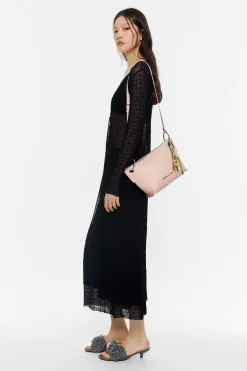 Mujer BIMBA Y LOLA Bolsos Piel<Bolso Trapecio Mediano Piel Rosa Claro