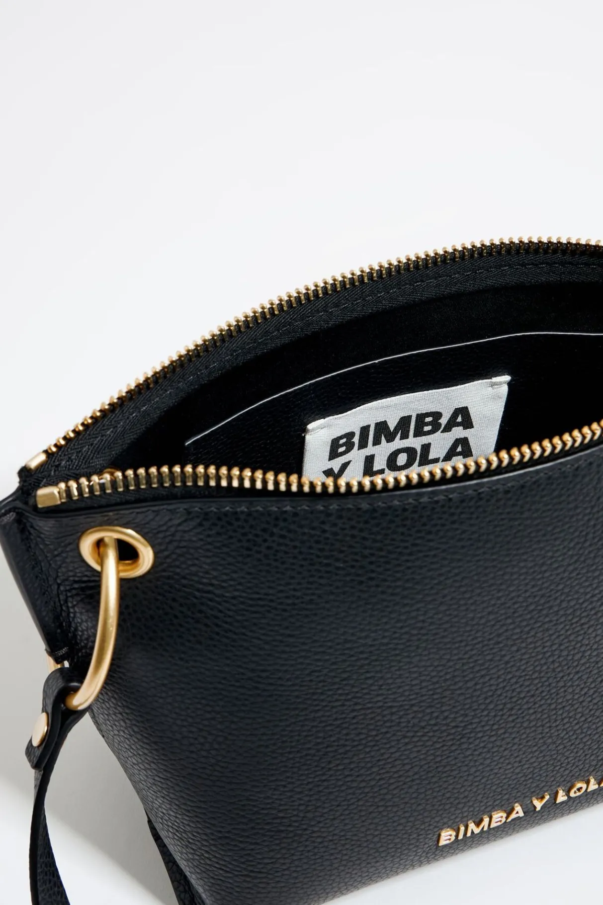 Mujer BIMBA Y LOLA Bolsos Piel<Bolso Trapecio Mediano Piel Negro