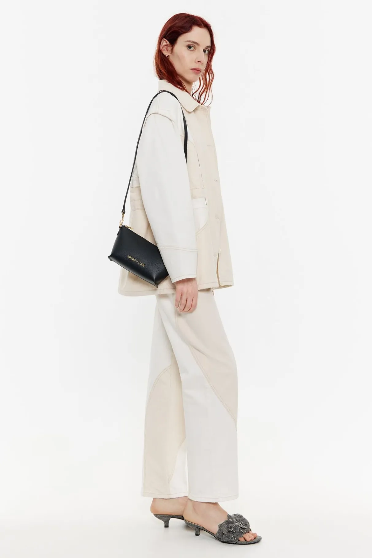 Mujer BIMBA Y LOLA Bolsos Piel<Bolso Trapecio Mini Piel Negro