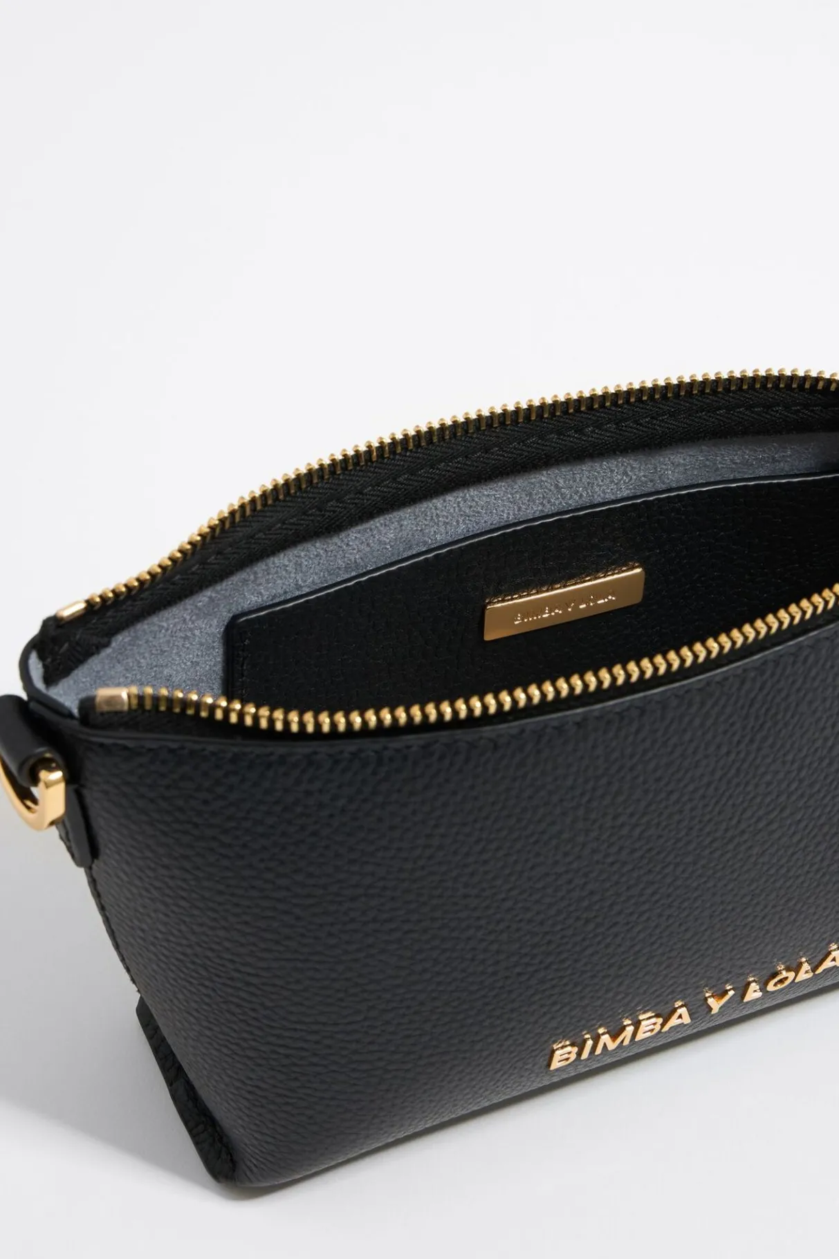 Mujer BIMBA Y LOLA Bolsos Piel<Bolso Trapecio Mini Piel Negro