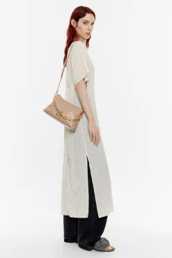 Mujer BIMBA Y LOLA Bolsos Piel<Bolso Trapecio Pequeno Piel Camel