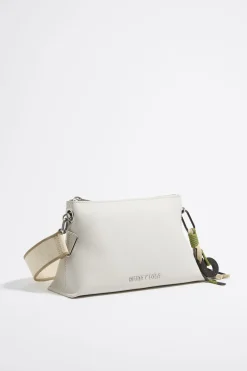 Mujer BIMBA Y LOLA Bolsos Piel<Bolso Trapecio Pequeno Piel Blanco Roto