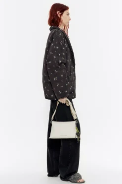 Mujer BIMBA Y LOLA Bolsos Piel<Bolso Trapecio Pequeno Piel Blanco Roto