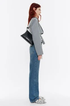 Mujer BIMBA Y LOLA Bolsos Piel<Bolso Trapecio Pequeno Piel Negro