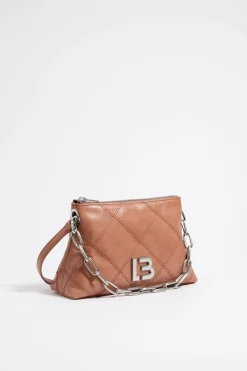 Mujer BIMBA Y LOLA Bolsos Piel<Bolso Trapecio Pequeno Piel Rosa Empolvado