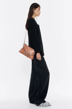 Mujer BIMBA Y LOLA Bolsos Piel<Bolso Trapecio Pequeno Piel Rosa Empolvado