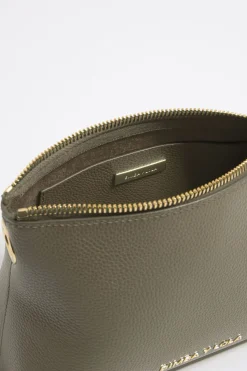 Mujer BIMBA Y LOLA Bolsos Piel<Bolso Trapecio Pequeno Piel Caqui