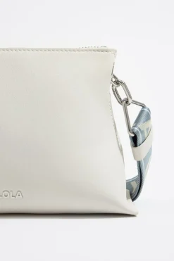 Mujer BIMBA Y LOLA Bolsos Piel<Bolso Trapecio Pequeno Piel Blanco Roto