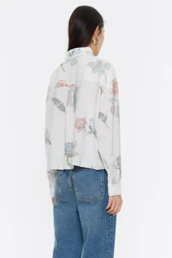 Mujer BIMBA Y LOLA Camisas<Camisa Boxy Birds Marfil