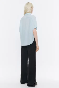 Mujer BIMBA Y LOLA Camisas<Camisa Capa Corta Azul Claro