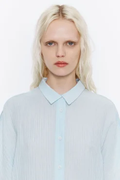 Mujer BIMBA Y LOLA Camisas<Camisa Capa Corta Azul Claro