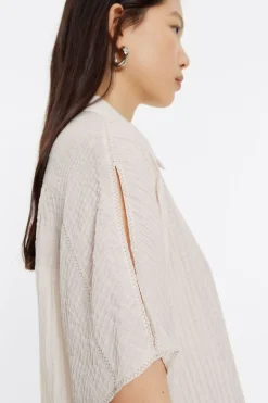 Mujer BIMBA Y LOLA Camisas<Camisa Capa Corta Marfil