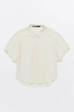 Mujer BIMBA Y LOLA Camisas<Camisa Capa Corta Marfil