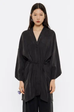 Mujer BIMBA Y LOLA Camisas<Camisa Kimono Larga Negra