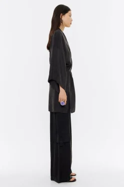 Mujer BIMBA Y LOLA Camisas<Camisa Kimono Larga Negra