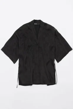 Mujer BIMBA Y LOLA Camisas<Camisa Kimono Larga Negra