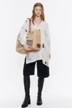 Mujer BIMBA Y LOLA Camisas<Camisa Kimono Waves Marfil