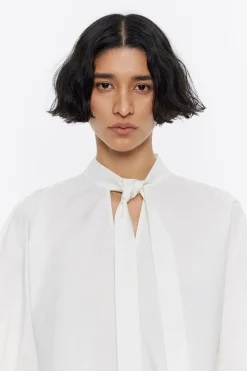 Mujer BIMBA Y LOLA Camisas<Camisa Lazo Algodon Marfil