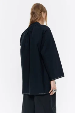 Mujer BIMBA Y LOLA Camisas<Camisa Lazo Algodon Negra