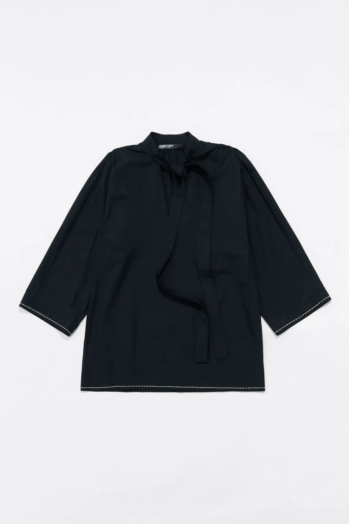 Mujer BIMBA Y LOLA Camisas<Camisa Lazo Algodon Negra