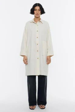 Mujer BIMBA Y LOLA Camisas<Camisa Linea A Midi Marfil