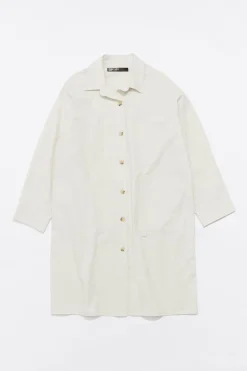 Mujer BIMBA Y LOLA Camisas<Camisa Linea A Midi Marfil