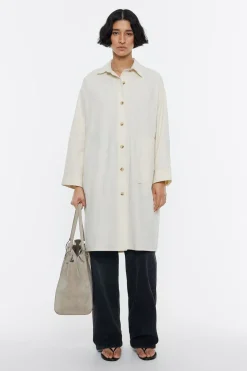 Mujer BIMBA Y LOLA Camisas<Camisa Linea A Midi Marfil