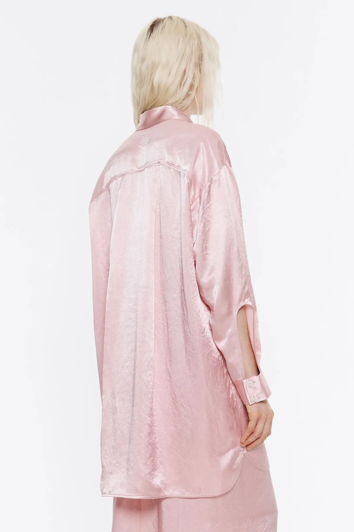 Mujer BIMBA Y LOLA Total Look<Camisa Oversize Saten Rosa