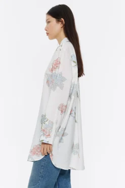 Mujer BIMBA Y LOLA Camisas<Camisa Recta Birds Marfil