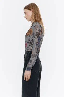 Mujer BIMBA Y LOLA Total Look<Camiseta Ajustada Tul Canary Caqui