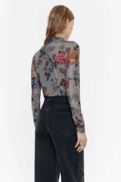 Mujer BIMBA Y LOLA Camisetas<Camiseta Ajustada Tul Canary Caqui