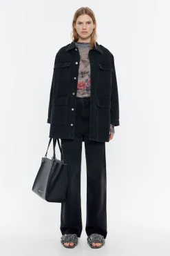 Mujer BIMBA Y LOLA Camisetas<Camiseta Ajustada Tul Canary Caqui