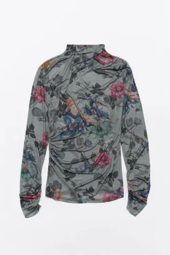 Mujer BIMBA Y LOLA Camisetas<Camiseta Ajustada Tul Canary Caqui