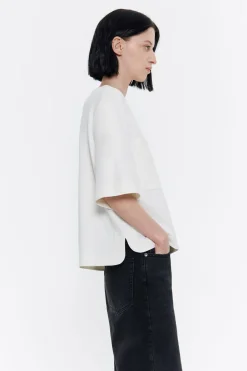 Mujer BIMBA Y LOLA Camisetas<Camiseta Boxy Marfil