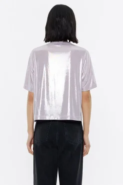 Mujer BIMBA Y LOLA Camisetas<Camiseta Boxy Metalizada Lila