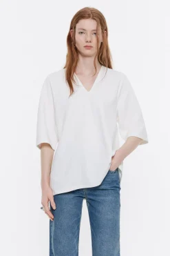 Mujer BIMBA Y LOLA Camisetas<Camiseta Capa Punto Roma Marfil