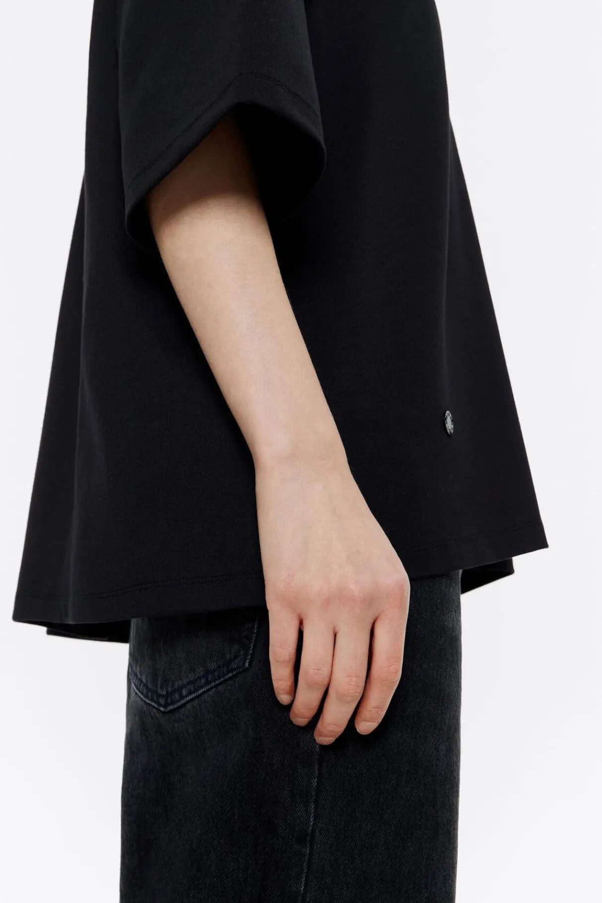 Mujer BIMBA Y LOLA Camisetas<Camiseta Capa Punto Roma Negra